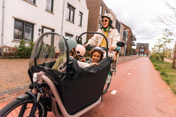 Btwin E-Cargobike Long John F900E Family – Gelb