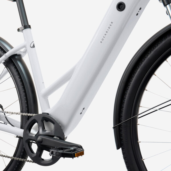 Rockrider E-Trekkingvelo E-ACTIV 100 – hoher Rahmen, Perl-Grau