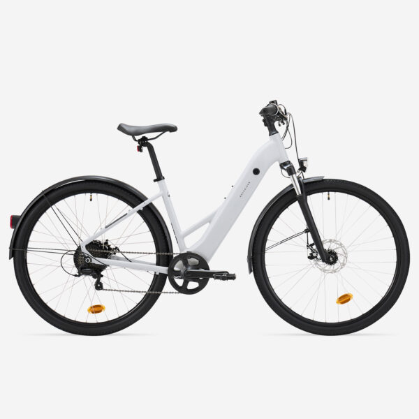 Rockrider E-Trekkingvelo E-ACTIV 100 – hoher Rahmen, Perl-Grau